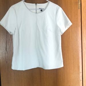 White fake leather top L never been worn